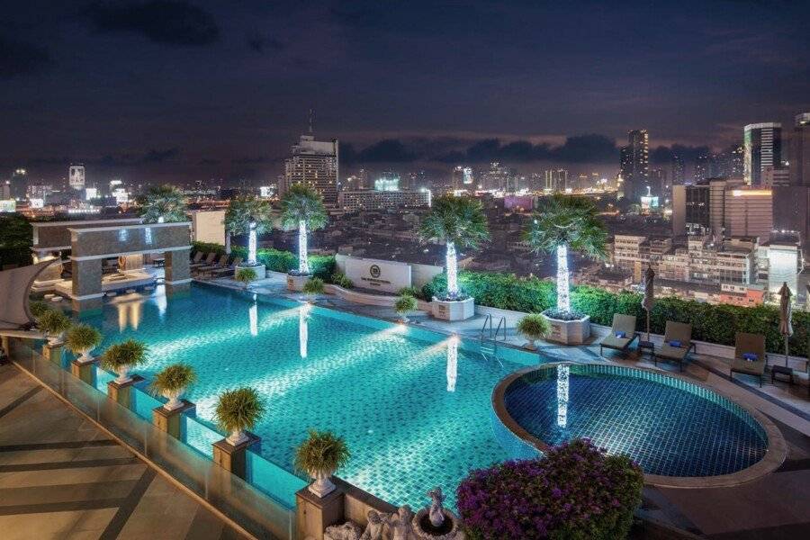 The Berkeley Hotel Pratunam - SHA Extra Plus rooftop pool, outdoor pool, city view