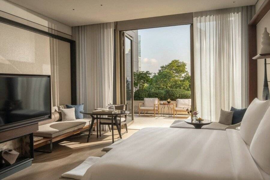 Four Seasons Hotel Bangkok at Chao Phraya River hotel bedroom,balcony,ocean view