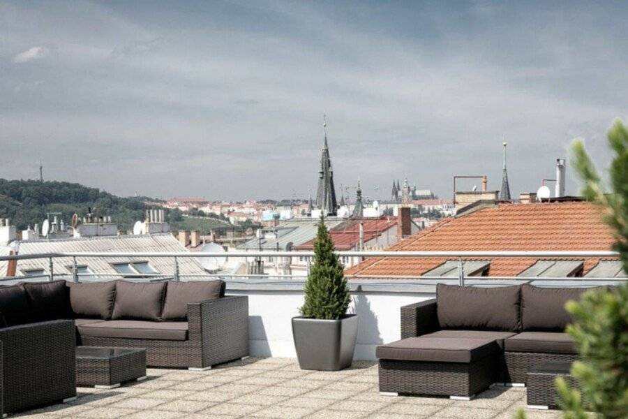 Novotel Praha Wenceslas Square rooftop pool, balcony, ocean view