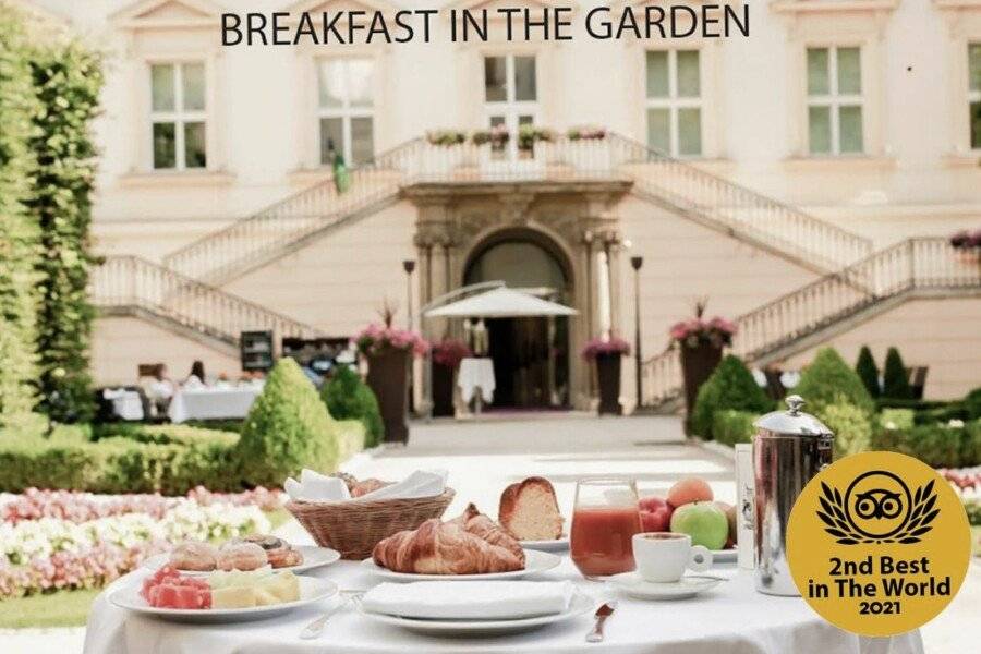 The Grand Mark Prague garden, breakfast