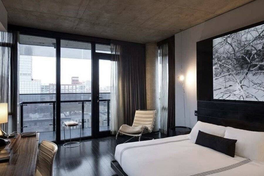 Sixty LES hotel bedroom,balcony