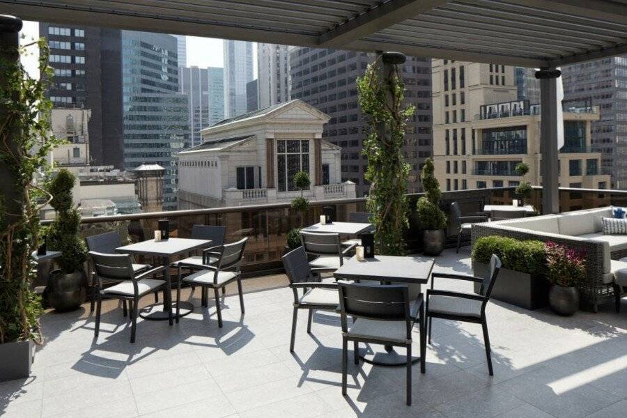 The Peninsula New York rooftop pool, restaurant, bar, garden