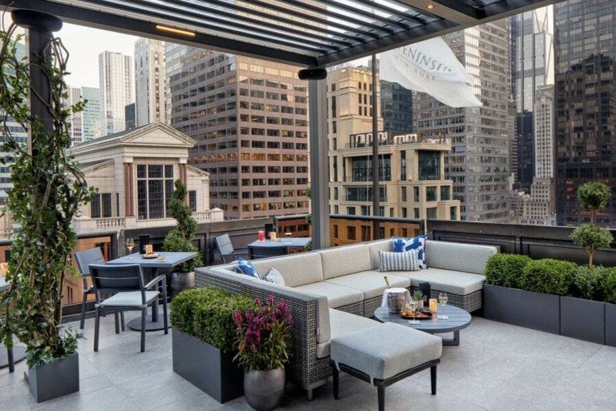 The Peninsula New York rooftop pool,bar