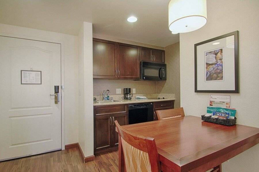 Homewood Suites by Hilton Las Vegas Airport kitchen, hotel bedroom