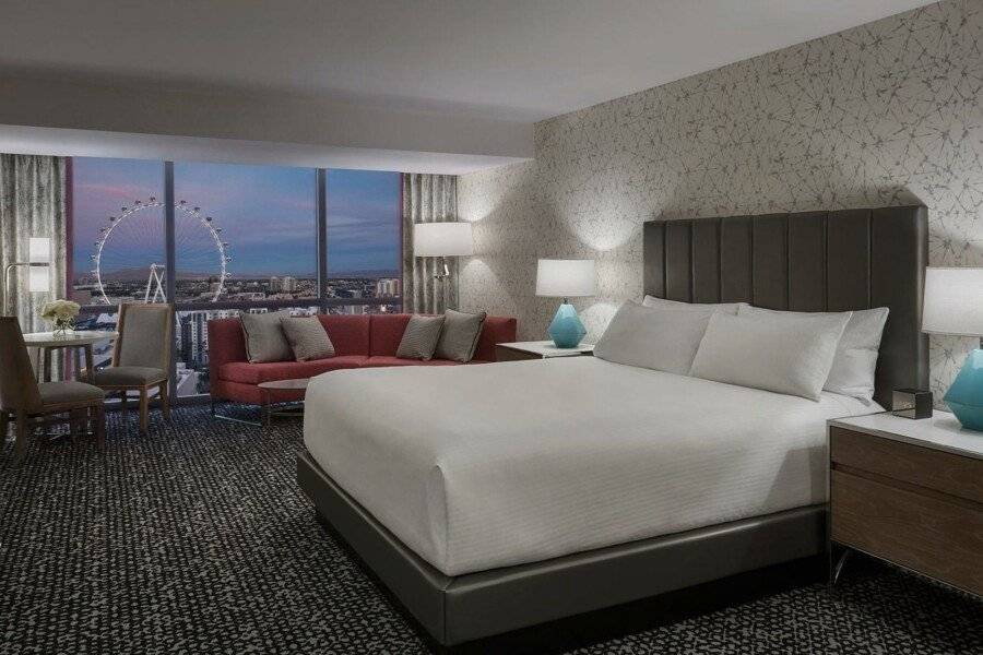 Flamingo Las Vegas Hotel & Casino hotel bedroom,ocean view