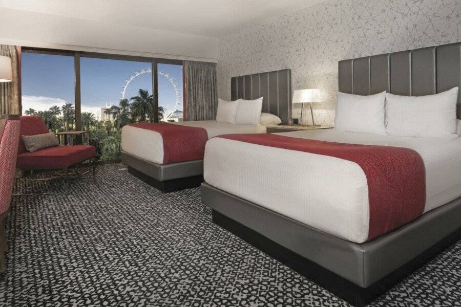 Flamingo Las Vegas Hotel & Casino hotel bedroom,ocean view