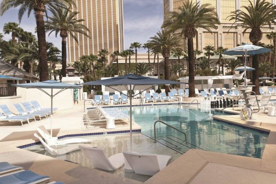 Delano Las Vegas at Mandalay Bay outdoor pool,spa,hotel facade