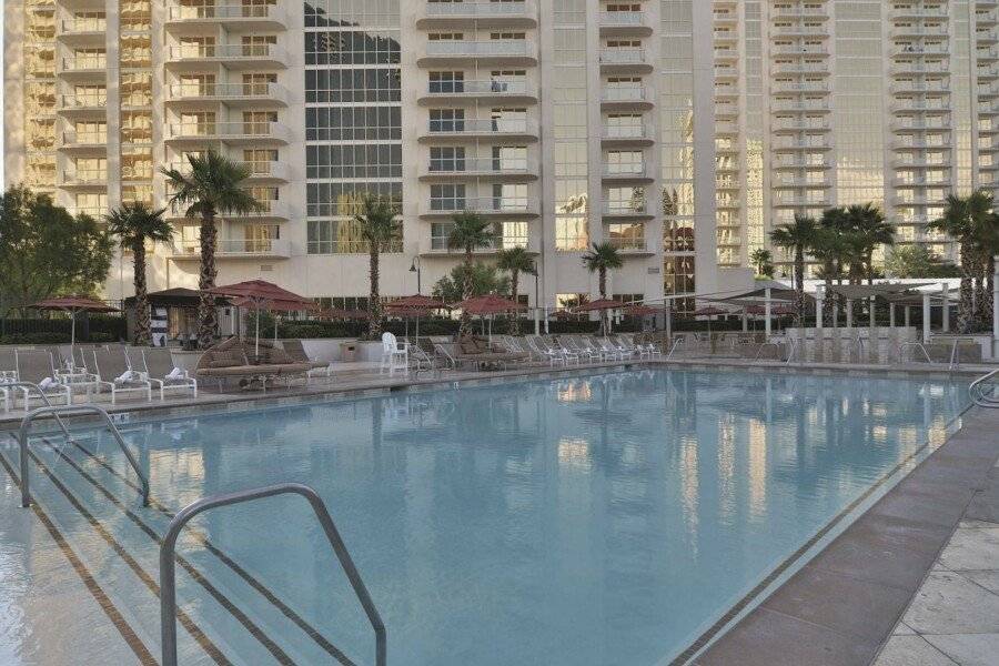 The Signature at MGM Grand - All Suites outdoor pool,hotel facade