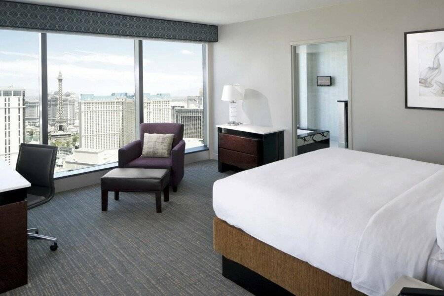 Hilton Grand Vacations Club Elara Center Strip Las Vegas hotel bedroom,ocean view