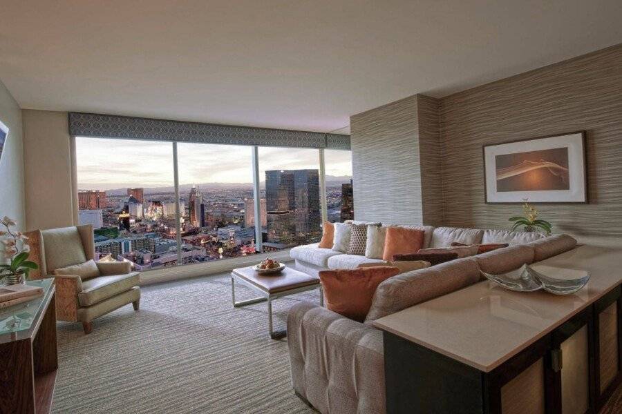 Hilton Grand Vacations Club Elara Center Strip Las Vegas hotel bedroom,ocean view