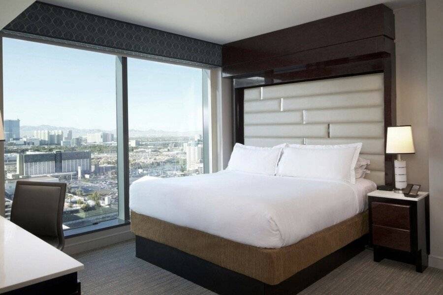 Hilton Grand Vacations Club Elara Center Strip Las Vegas hotel bedroom,ocean view