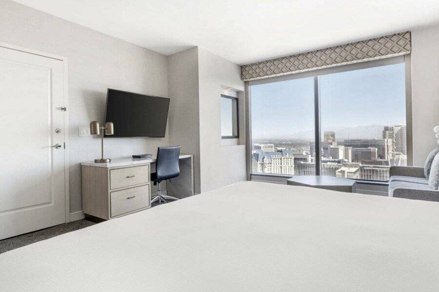 Hilton Grand Vacations Club Elara Center Strip Las Vegas hotel bedroom,ocean view