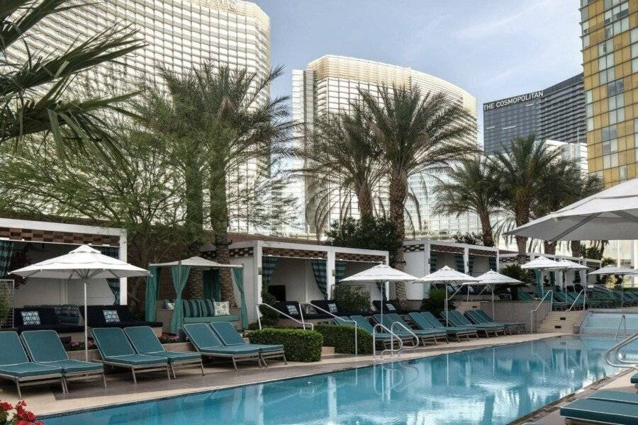 Waldorf Astoria Las Vegas outdoor pool,spa,hotel facade