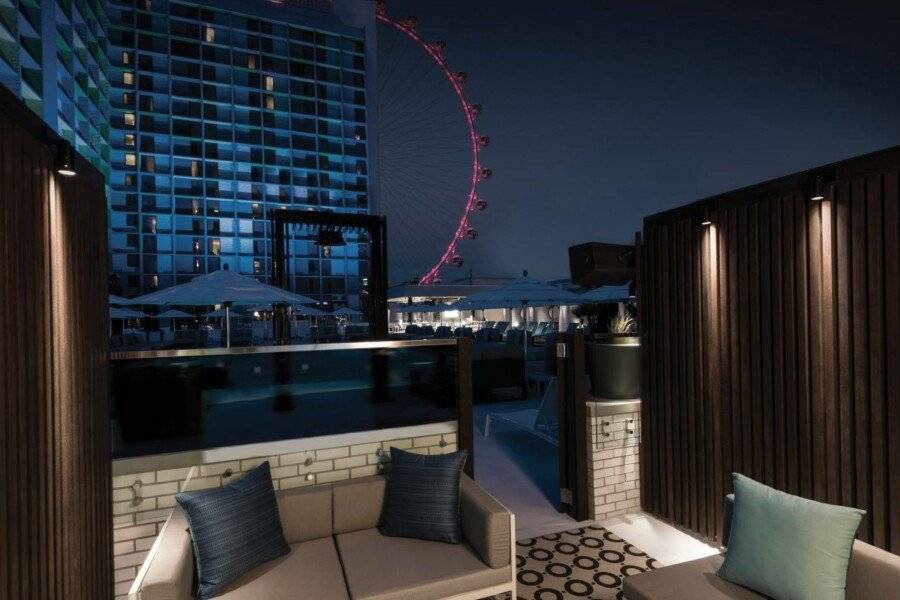 The LINQ Hotel and Casino rooftop pool,bar