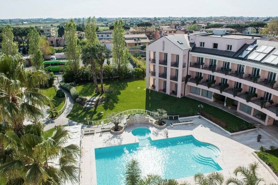 Hotel Isola Sacra Rome Airport facade,outdoor pool,garden