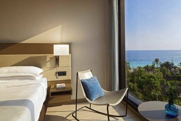 Deluxe Twin Room with Partial Sea View