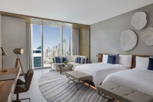 Superior Double Room with Two Double Beds, Partial Burj Khalifa or Downtown View including Signature St. Regis Butler Service